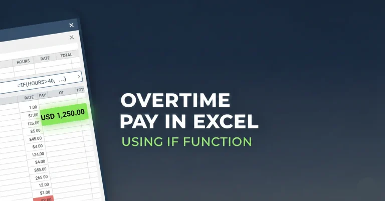 calculate overtime in excel